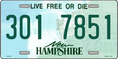NH license plate 3017851