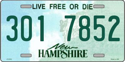 NH license plate 3017852
