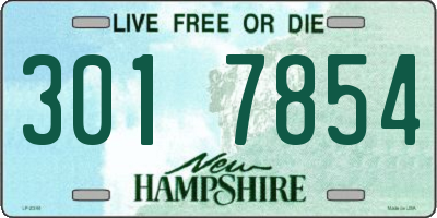 NH license plate 3017854