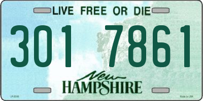 NH license plate 3017861
