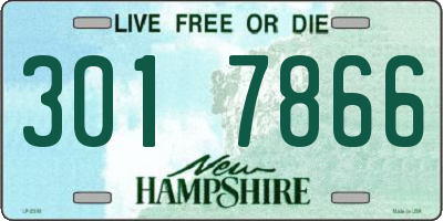 NH license plate 3017866