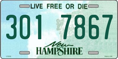 NH license plate 3017867