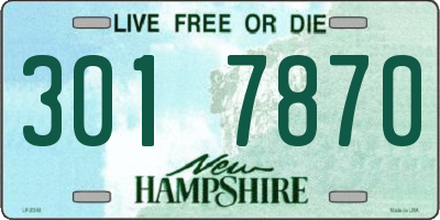 NH license plate 3017870
