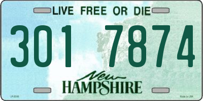 NH license plate 3017874