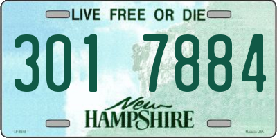 NH license plate 3017884