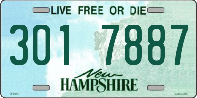 NH license plate 3017887