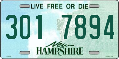 NH license plate 3017894