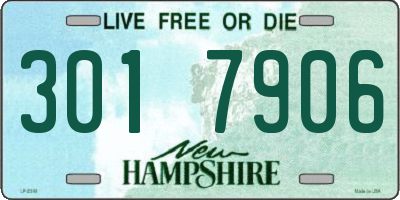 NH license plate 3017906