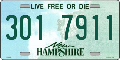NH license plate 3017911