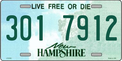 NH license plate 3017912