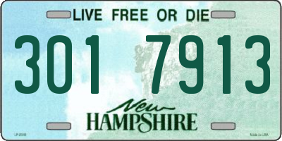 NH license plate 3017913