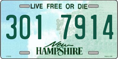 NH license plate 3017914