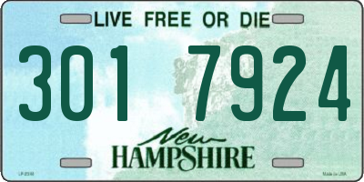 NH license plate 3017924