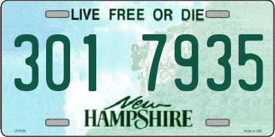NH license plate 3017935