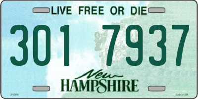 NH license plate 3017937