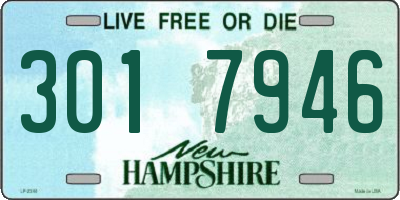 NH license plate 3017946