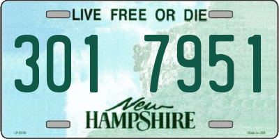 NH license plate 3017951