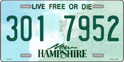 NH license plate 3017952
