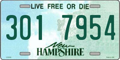 NH license plate 3017954