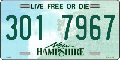 NH license plate 3017967
