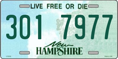 NH license plate 3017977