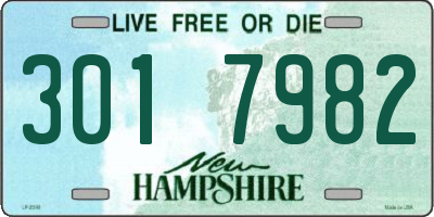 NH license plate 3017982