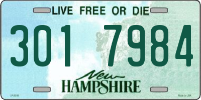 NH license plate 3017984