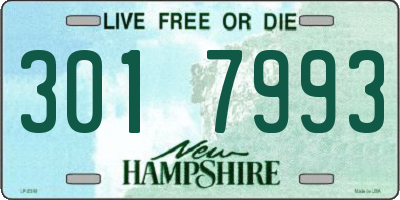 NH license plate 3017993