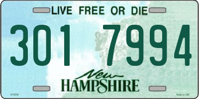 NH license plate 3017994