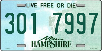 NH license plate 3017997