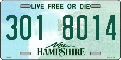 NH license plate 3018014