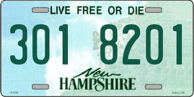 NH license plate 3018201