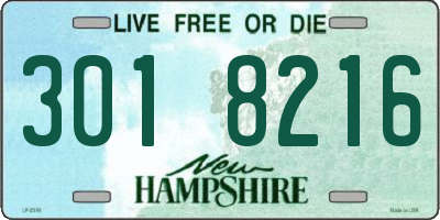 NH license plate 3018216