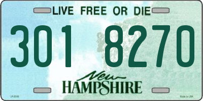 NH license plate 3018270