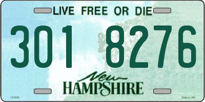 NH license plate 3018276