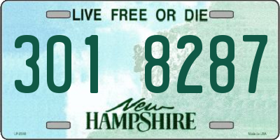 NH license plate 3018287