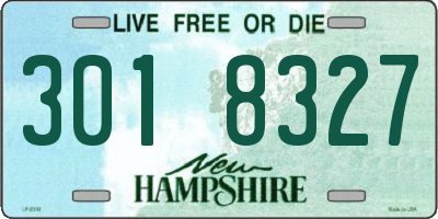 NH license plate 3018327