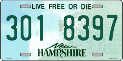 NH license plate 3018397