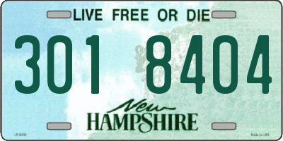 NH license plate 3018404