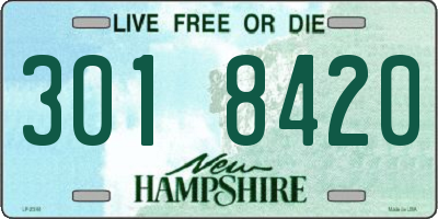 NH license plate 3018420