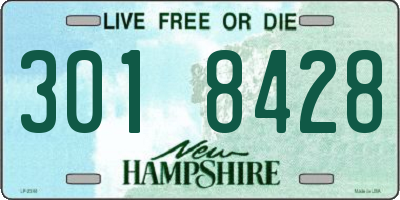 NH license plate 3018428