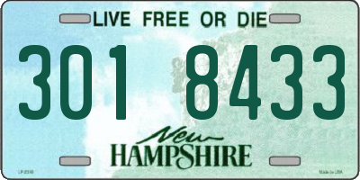 NH license plate 3018433