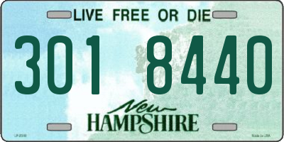 NH license plate 3018440