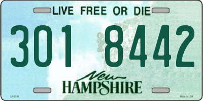 NH license plate 3018442