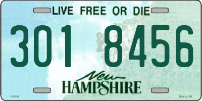 NH license plate 3018456