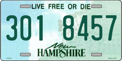 NH license plate 3018457
