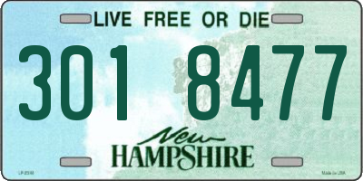 NH license plate 3018477