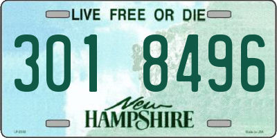 NH license plate 3018496