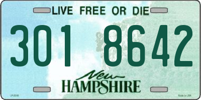 NH license plate 3018642