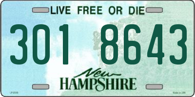 NH license plate 3018643